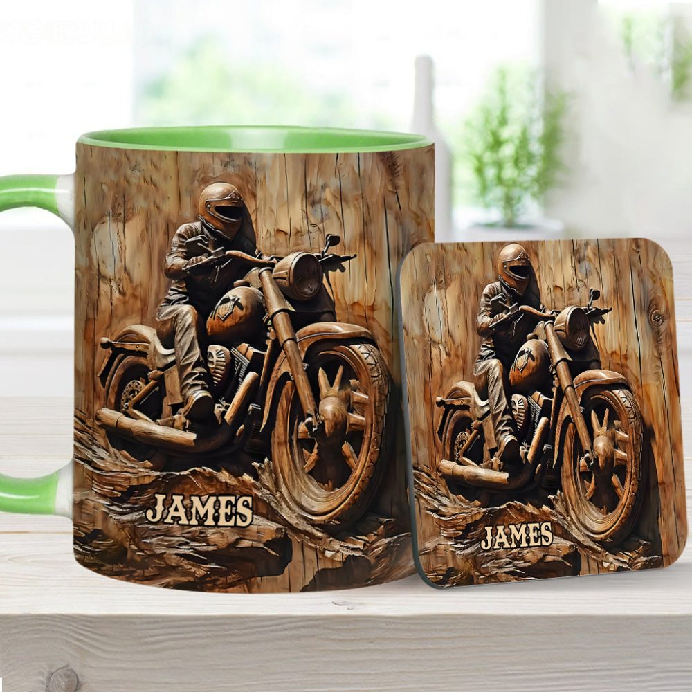 Biker - Personalized Biker Accent Mug - Image 6