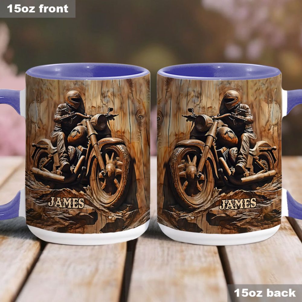 Biker - Personalized Biker Accent Mug - Image 3