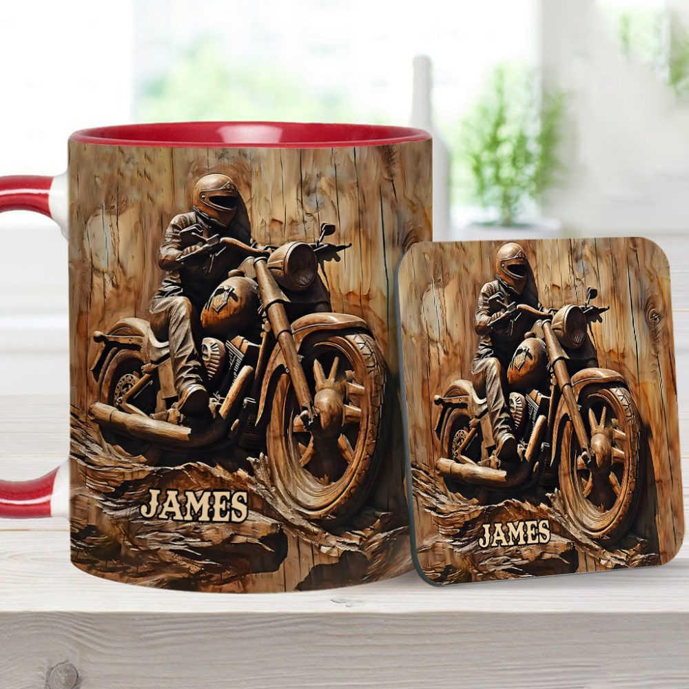 Biker - Personalized Biker Accent Mug - Image 5