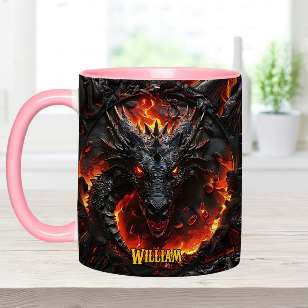 Red Fire Dragon - Personalized Dragon Accent Mug - Image 12