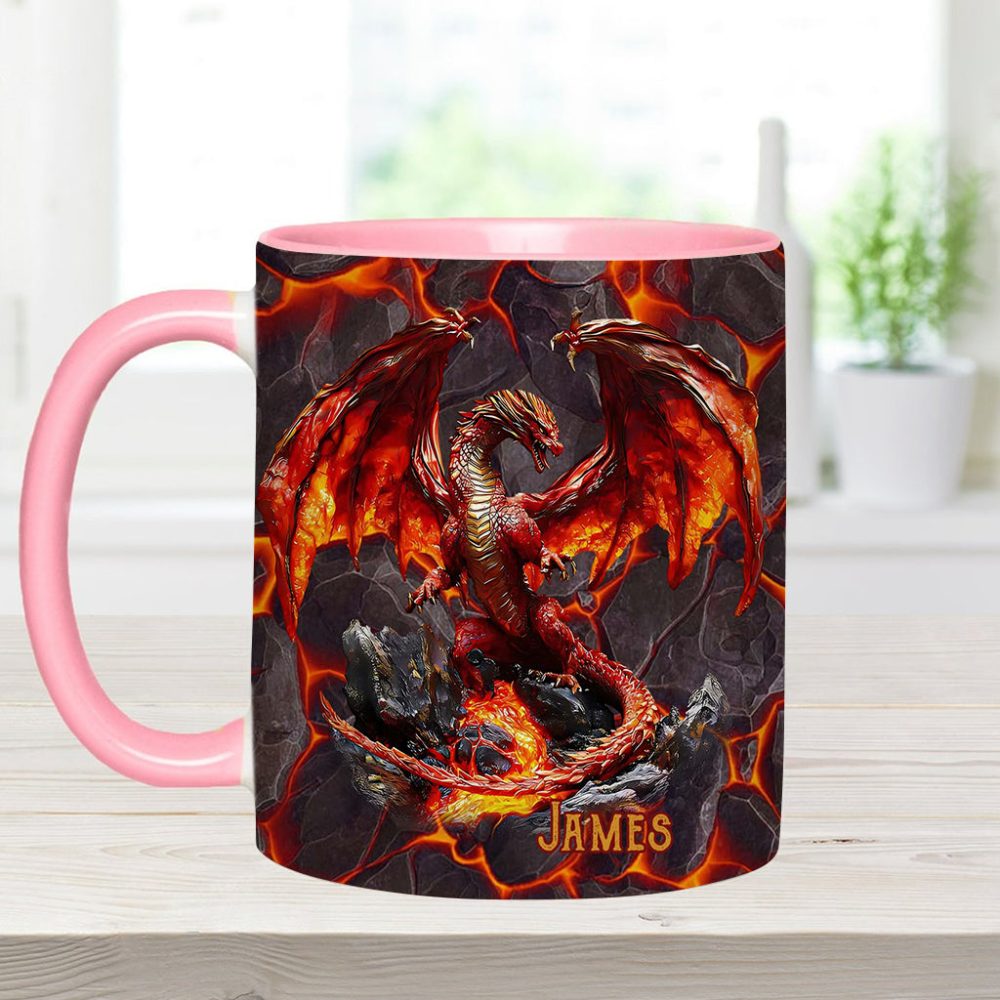 Fire Dragon - Personalized Dragon Accent Mug - Image 12
