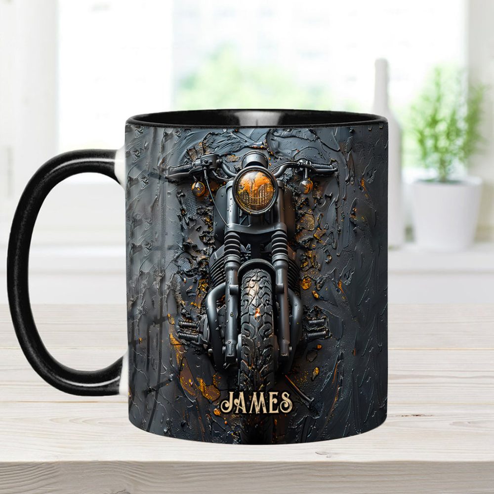 Never Underestimate An Old Man With A Motorcycle - Personalized Biker Accent Mug - Image 8