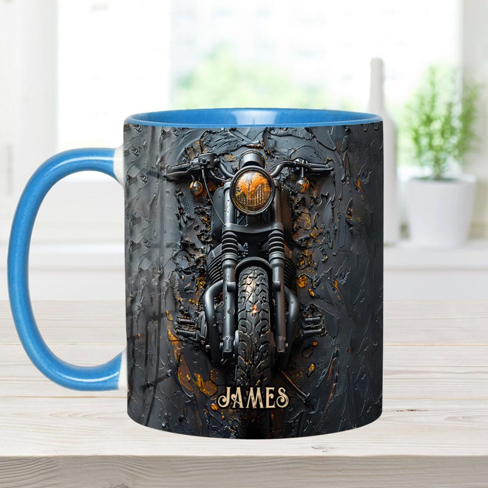 Never Underestimate An Old Man With A Motorcycle - Personalized Biker Accent Mug - Image 7