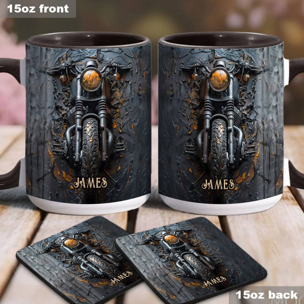 Never Underestimate An Old Man With A Motorcycle - Personalized Biker Accent Mug - Image 10