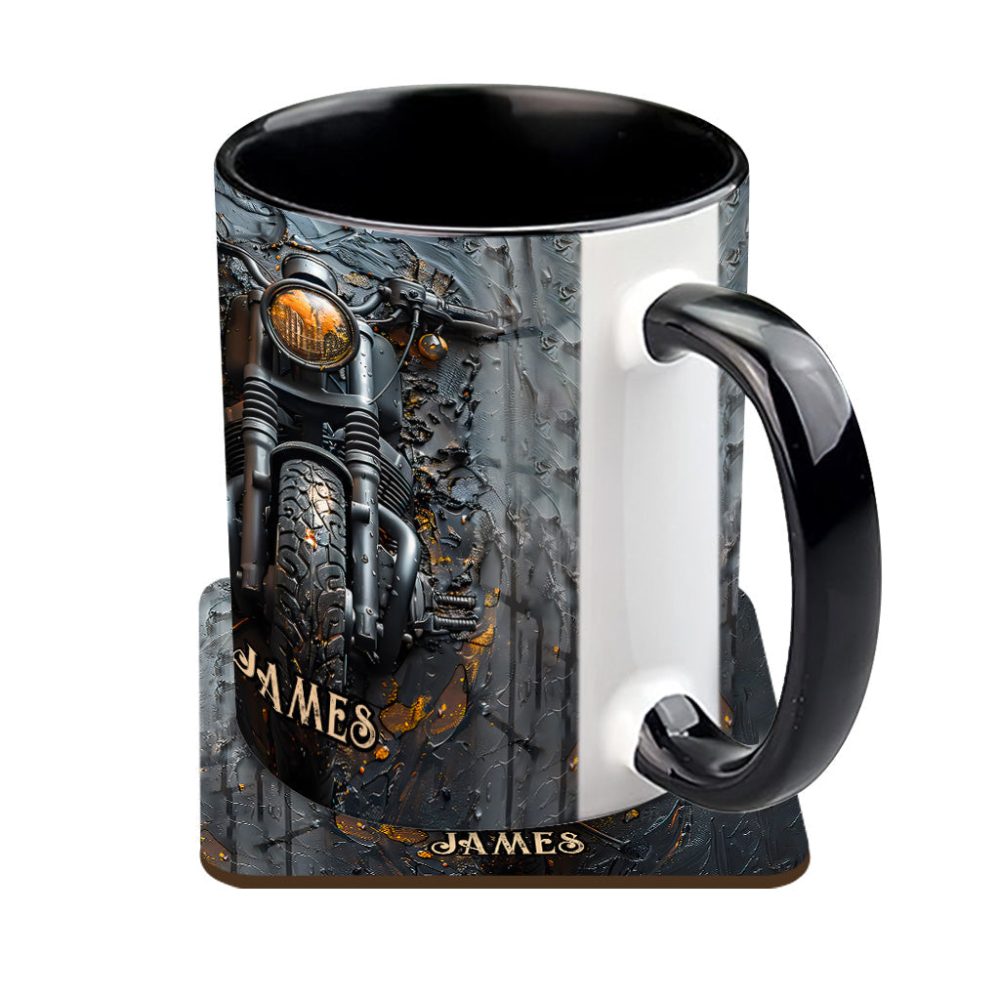 Never Underestimate An Old Man With A Motorcycle - Personalized Biker Accent Mug - Image 6