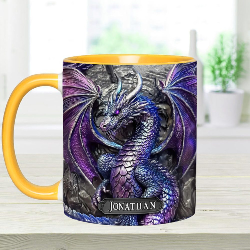 Purple Dragon - Personalized Dragon Accent Mug - Image 13