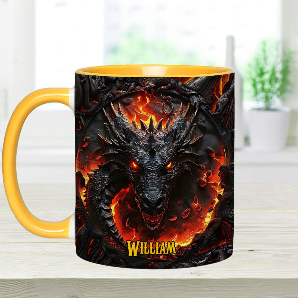 Red Fire Dragon - Personalized Dragon Accent Mug - Image 13