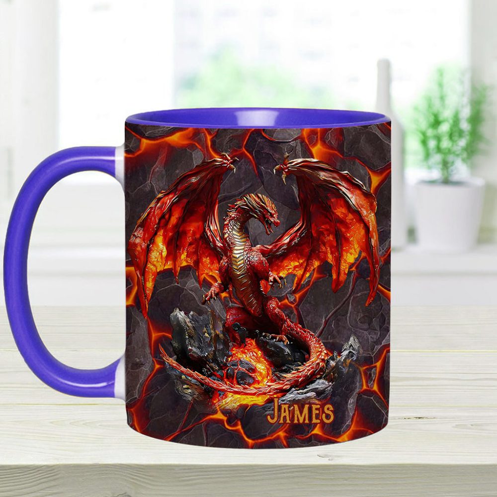 Fire Dragon - Personalized Dragon Accent Mug - Image 14