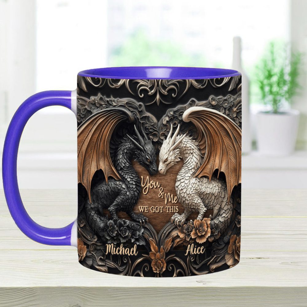 You & Me We Got This - Personalized Dragon Accent Mug - Image 14