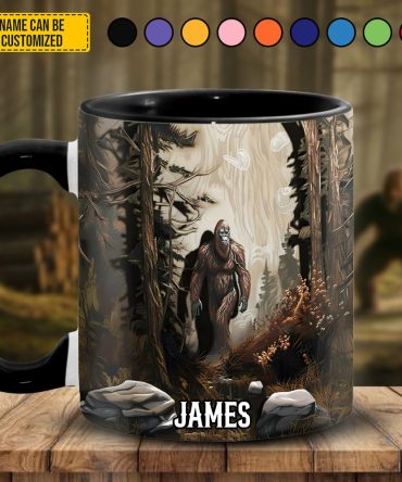 Legend In Forest - Personalized Bigfoot Accent Mug