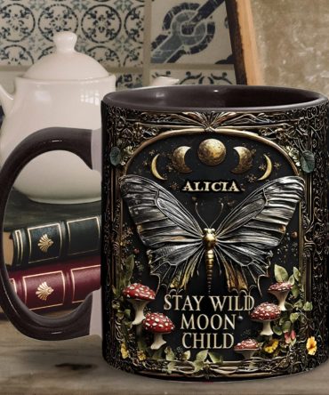 Stay Wild Moon Child - Personalized Hippie Accent Mug