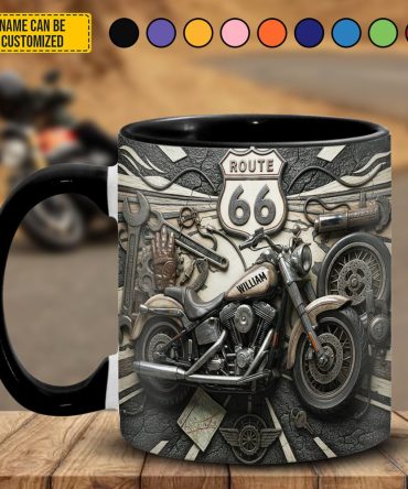 Iron Road 66 – Personalized Biker Accent Mug