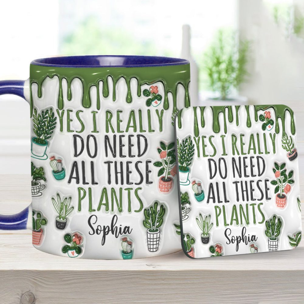 Yes I Do Need All These Plants - Personalized Gardening Accent Mug - Image 18