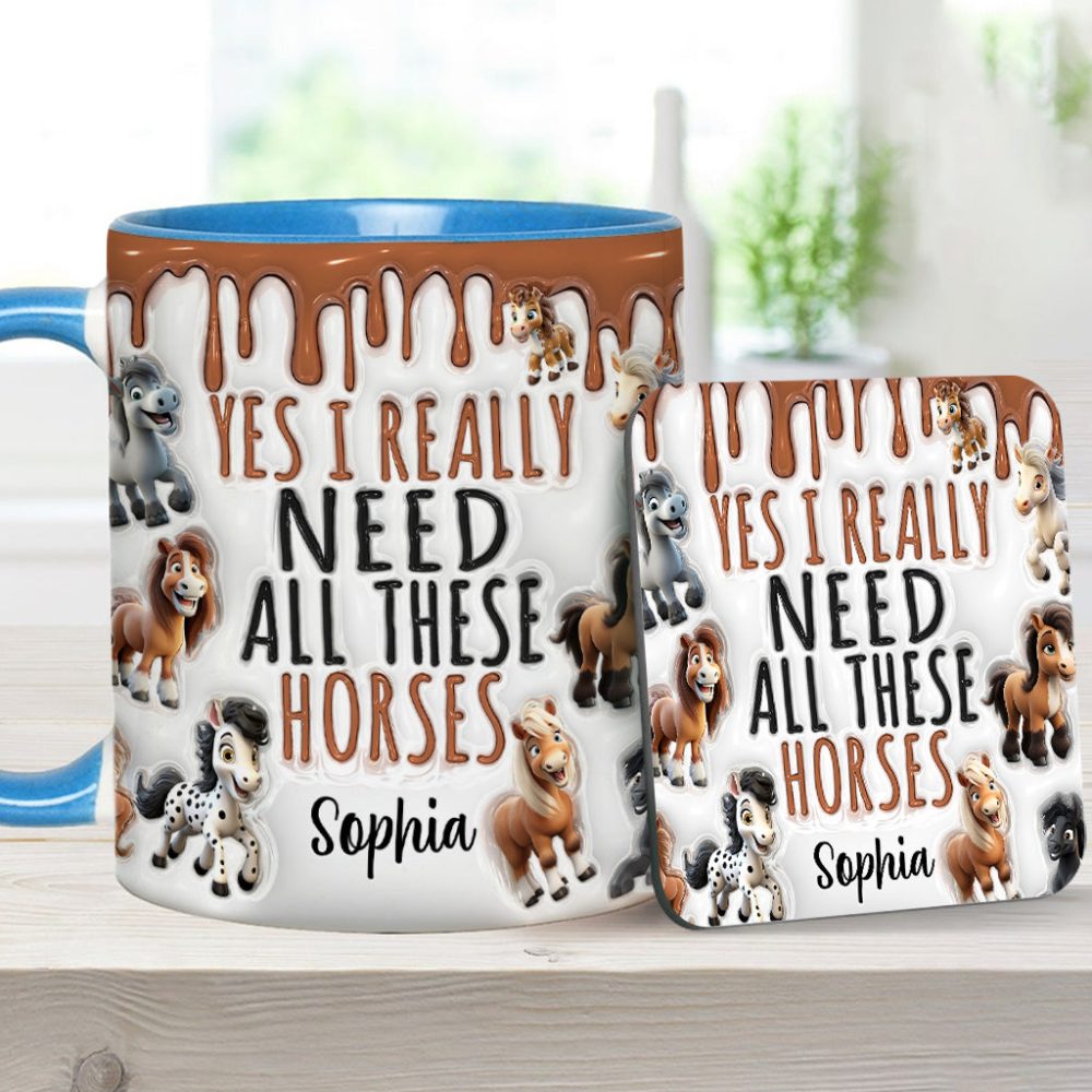 I Really Need All These Horse - Personalized Horse Accent Mug - Image 3
