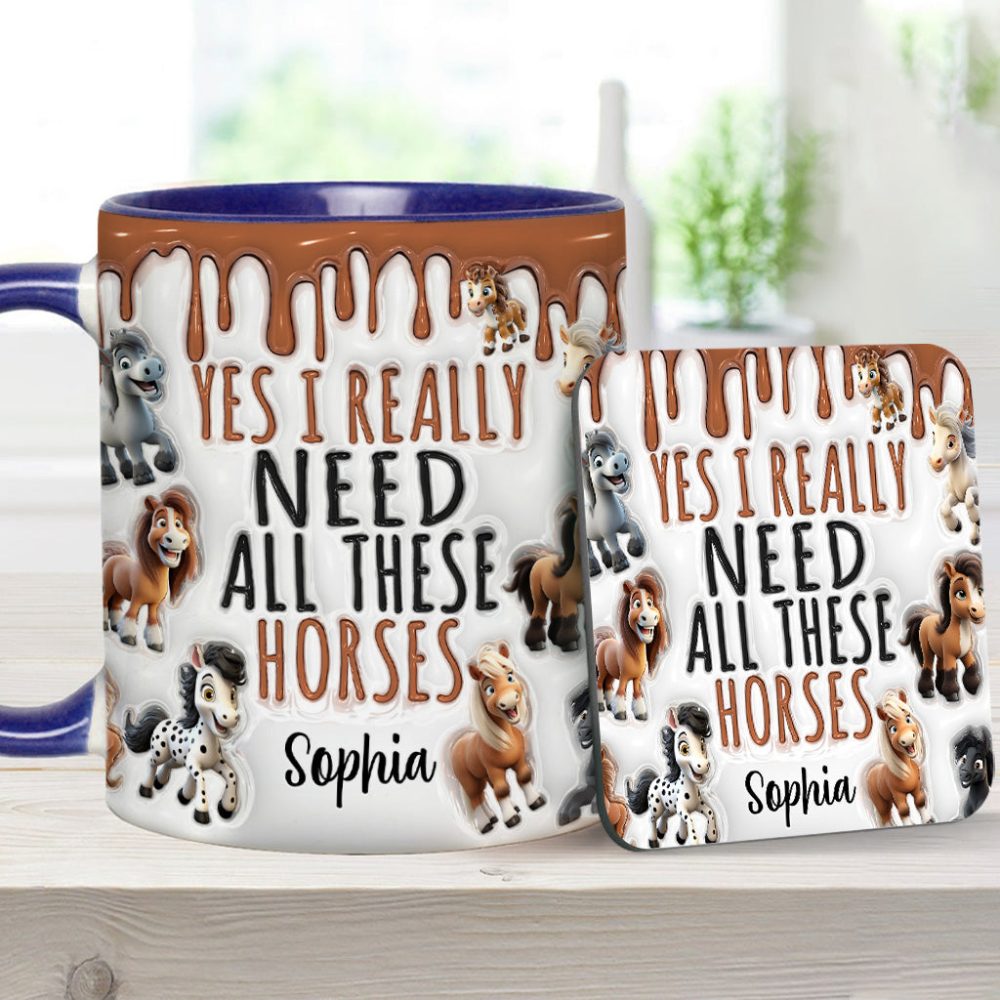 I Really Need All These Horse - Personalized Horse Accent Mug - Image 4
