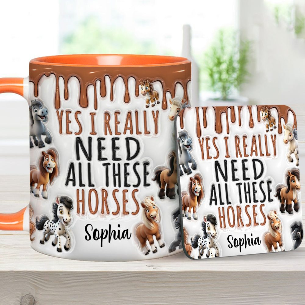I Really Need All These Horse - Personalized Horse Accent Mug - Image 5