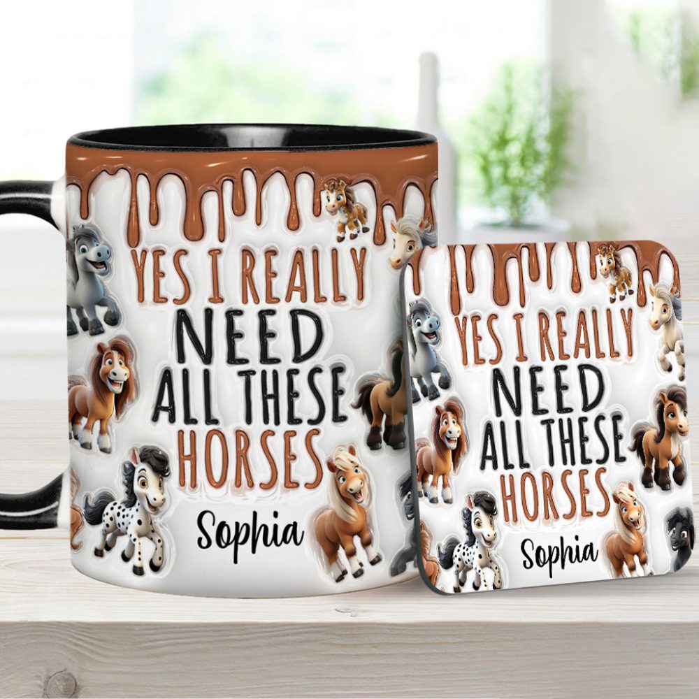 I Really Need All These Horse - Personalized Horse Accent Mug - Image 9
