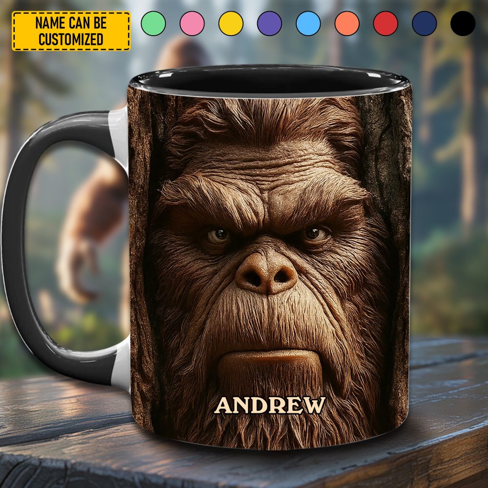 Wild Spirit – Personalized Funny Bigfoot Accent Mug - Image 5