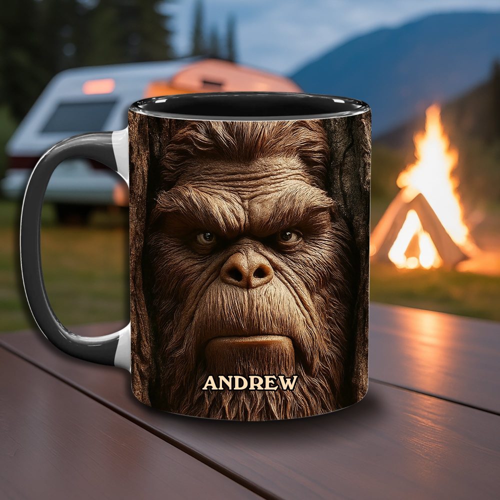 Wild Spirit – Personalized Funny Bigfoot Accent Mug - Image 3