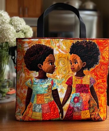 Afro Sunshine Quilted Tote Bag