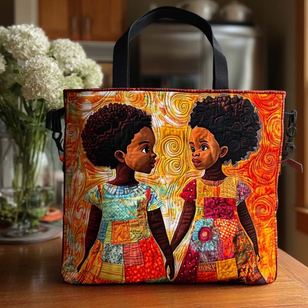 Afro Sunshine Quilted Tote Bag