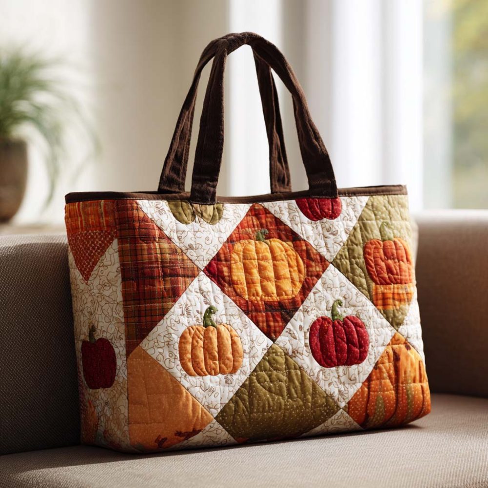 Amber Trail Quilted Tote Bag