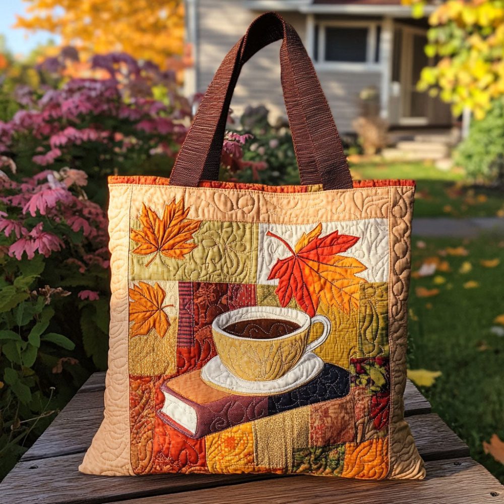 Autumn Brew Quilted Tote Bag