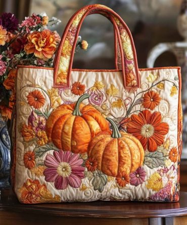 Autumn Charm Quilted Tote Bag