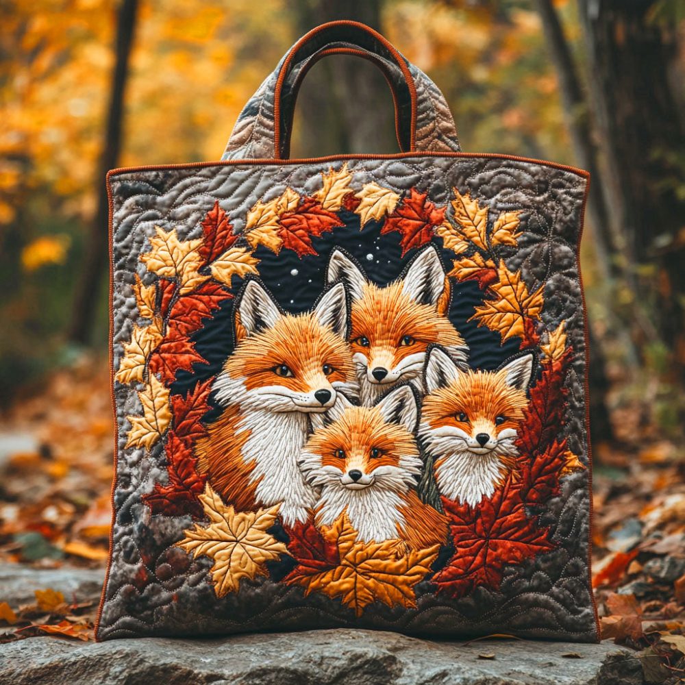 Autumn Den Family Quilted Tote Bag