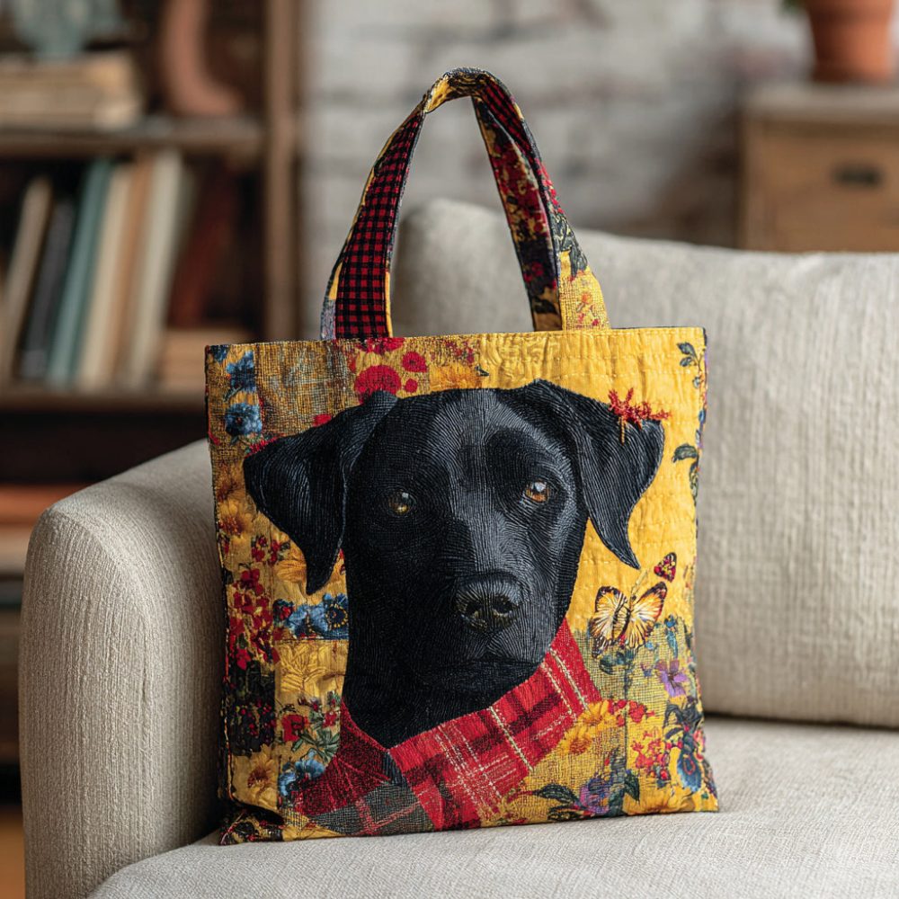Autumn Labrador Retriever Quilted Tote Bag
