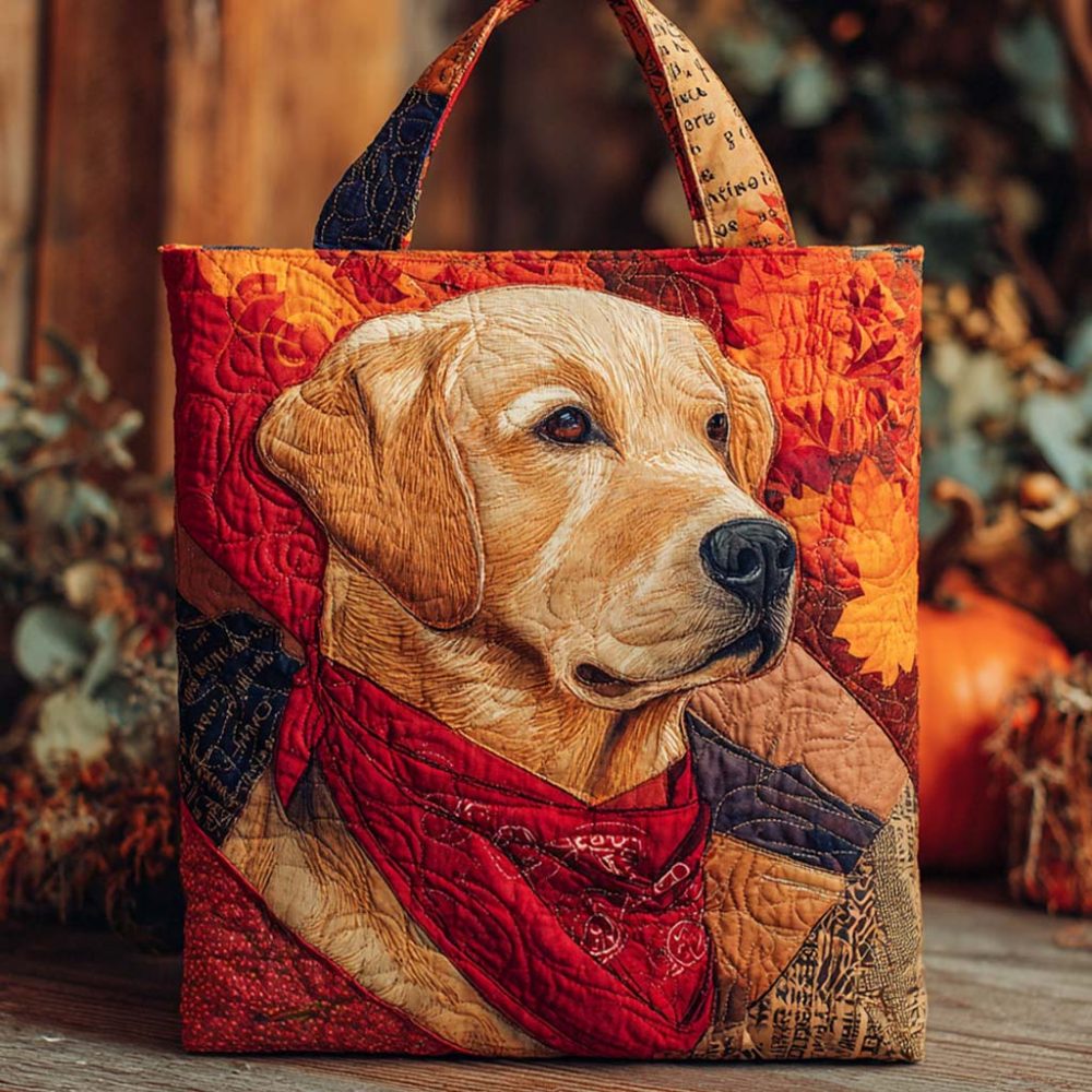 Autumn Paws Quilted Tote Bag