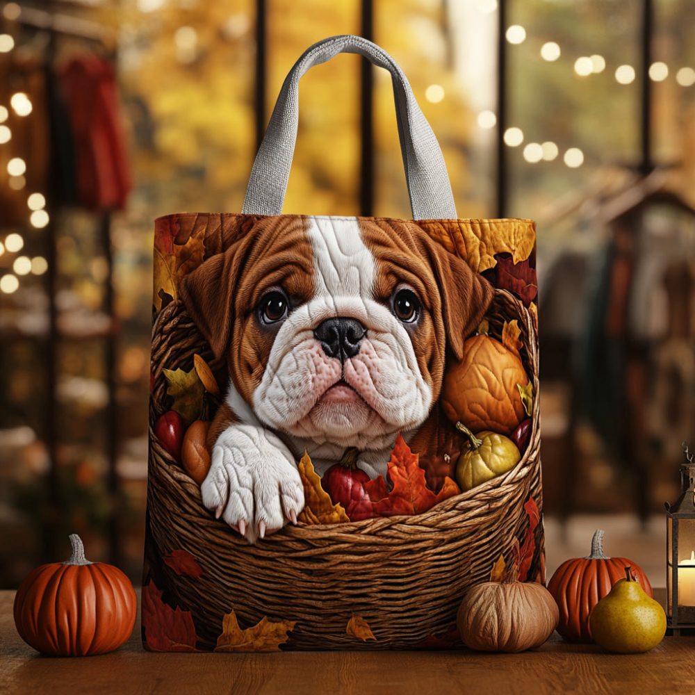Autumn Snorts Quilted Tote Bag