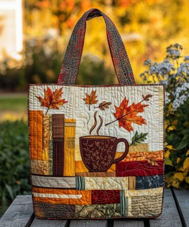 Autumn Stories Quilted Tote Bag