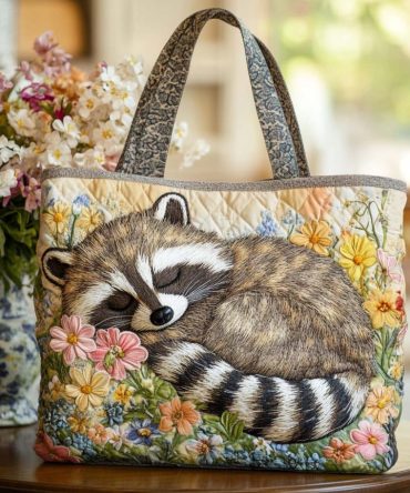 Bandit Dreams Quilted Tote Bag