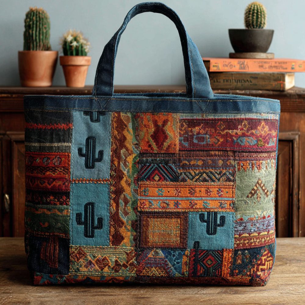 Barbed Wire Beauty Quilted Tote Bag