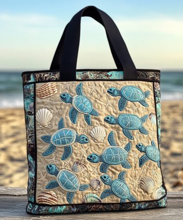 Beach Wanderer Quilted Tote Bag