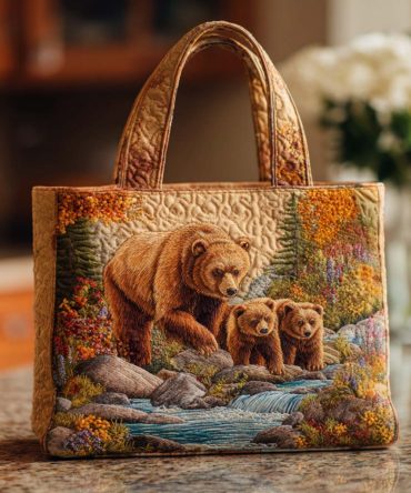 Bear Lake View Quilted Tote Bag