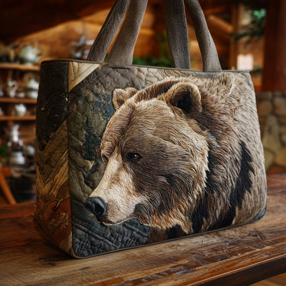 Bear Meadow Quilted Tote Bag