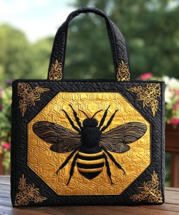Bee Garden Quilted Tote Bag