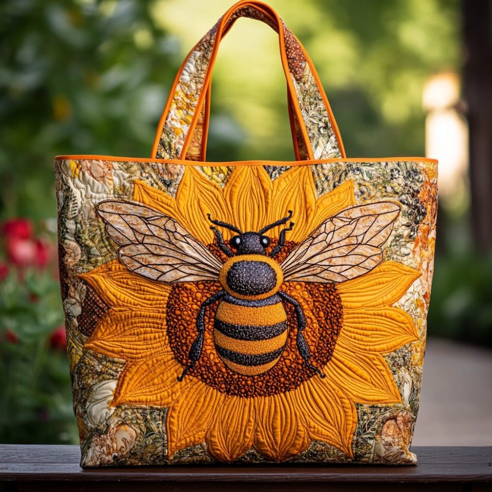 Bee Garden Quilted Tote Bag