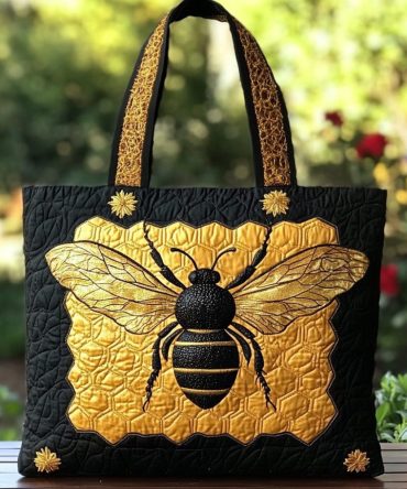Bee Harmony Quilted Tote Bag