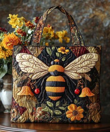 Bee Magic Quilted Tote Bag