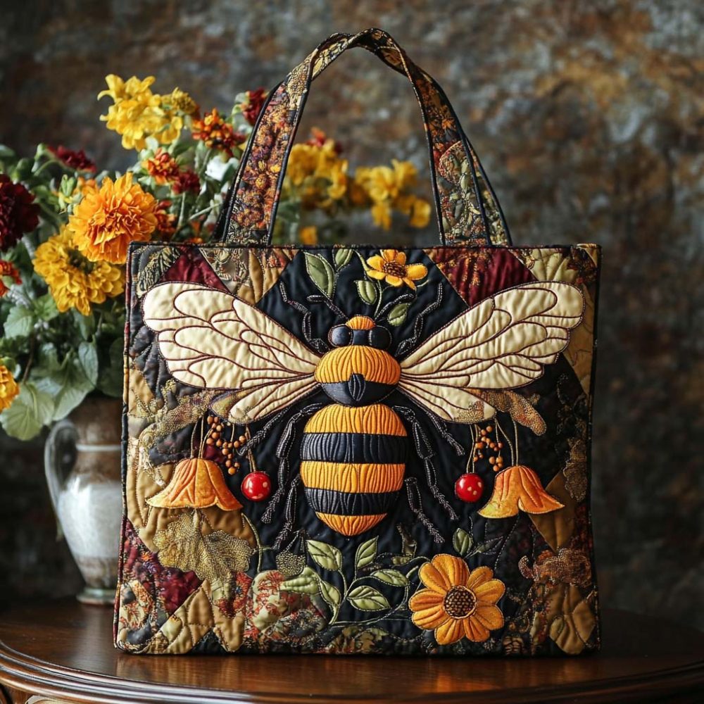 Bee Magic Quilted Tote Bag