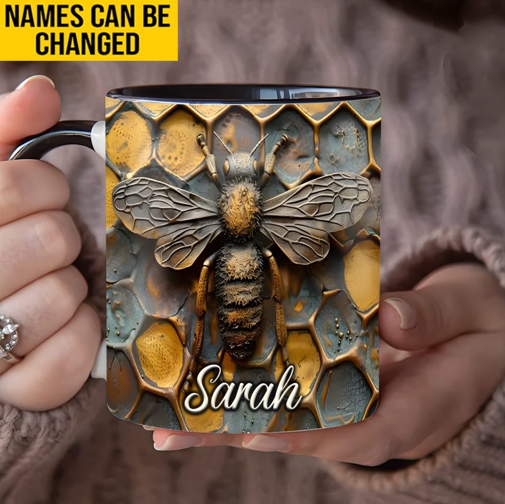 Bee Accent Mug - Personalized Accent Mug - Image 2