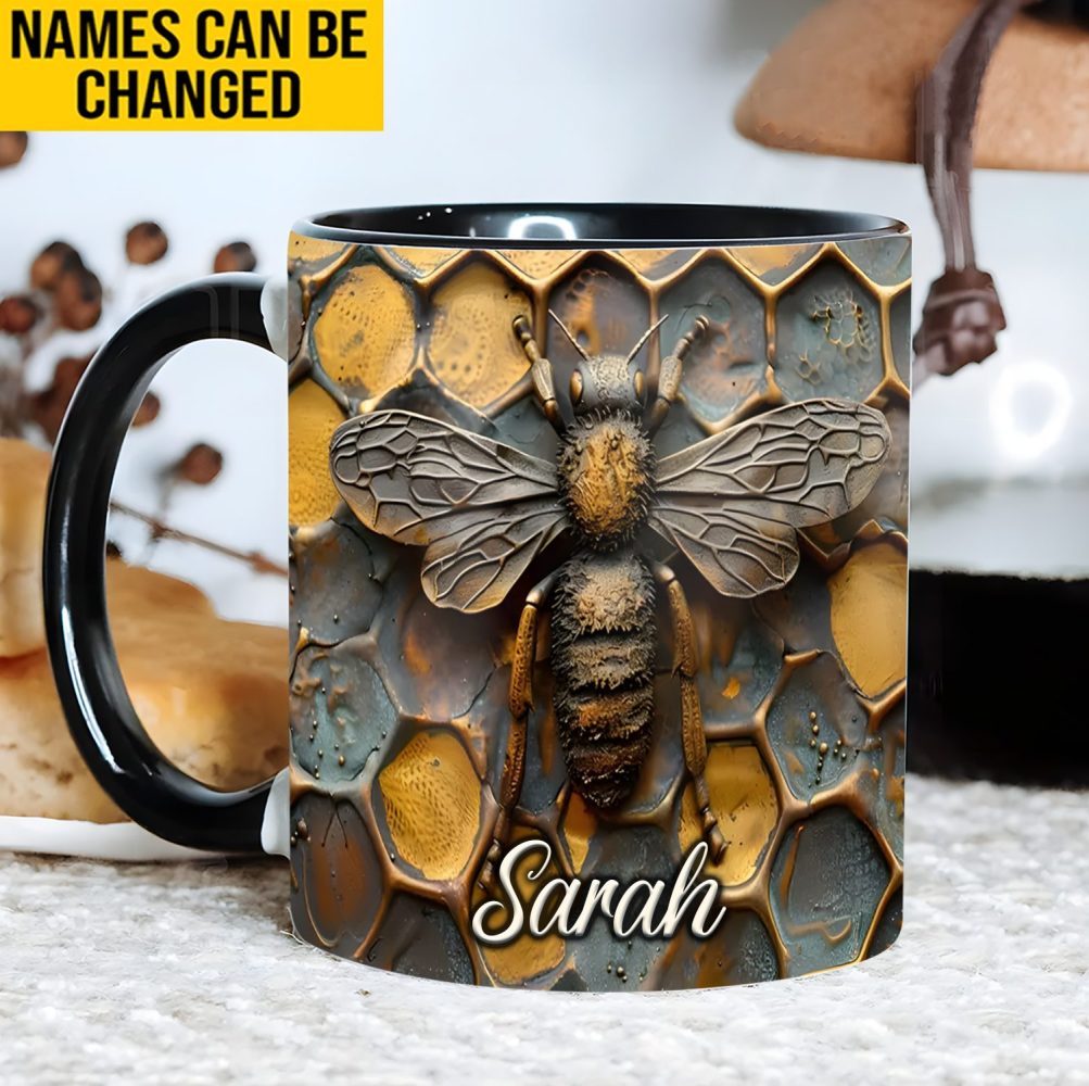 Bee Accent Mug - Personalized Accent Mug - Image 3