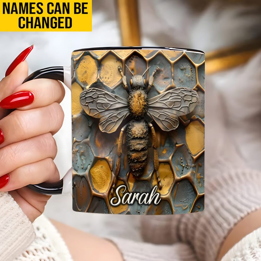 Bee Accent Mug - Personalized Accent Mug - Image 4