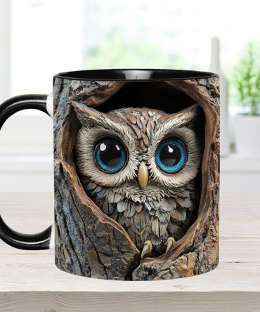 Owl Accent Mug - Personalized Accent Mug