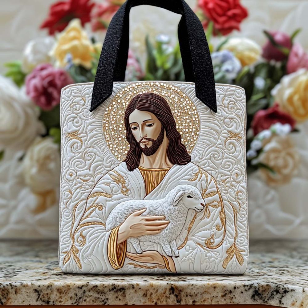 Blessed Savior Love Quilted Tote Bag
