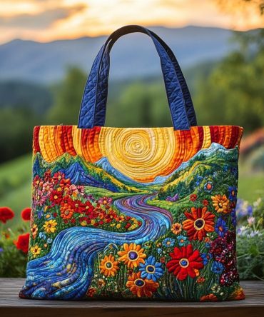 Bloom Valley Quilted Tote Bag
