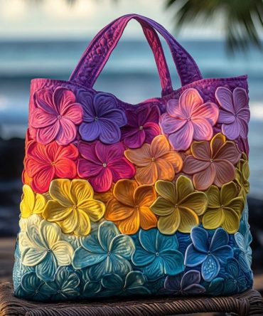 Bloom Vibes Quilted Tote Bag